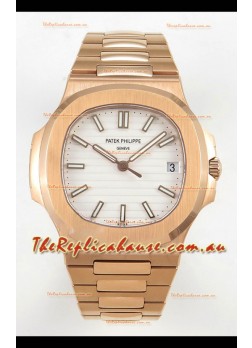 Patek Philippe Super Clone Nautilus 5711/1R-001 in Rose Gold White Dial