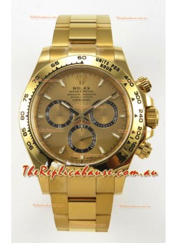 Rolex Daytona Super Clone 116508 Yellow Gold - Gold Dial Original Cal.4131 Movement