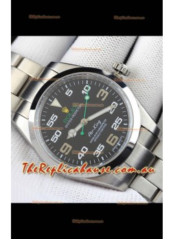 Rolex Air King Japanese Movement Replica Watch in Stainless Steel Black Dial 40MM