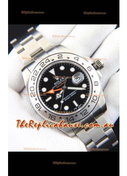 Rolex Explorer II Japanese Movement Replica Watch in Steel Casing Black Dial