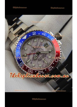 Rolex GMT Masters II Japanese Movement Replica Watch Steel Case Meteorite Pattern Dial
