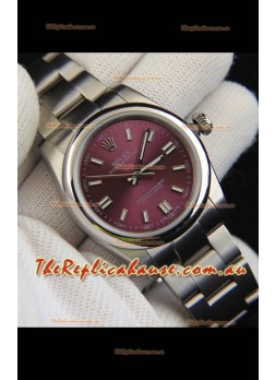 Rolex Oyster Perpetual Japanese Movement Replica Watch 36MM - Burgundy Dial