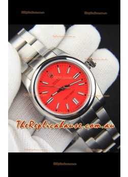 Rolex Oyster Perpetual Japanese Movement Replica Watch 36MM - Red Dial