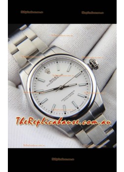 Rolex Oyster Perpetual Japanese Movement Replica Watch 39MM - White Dial
