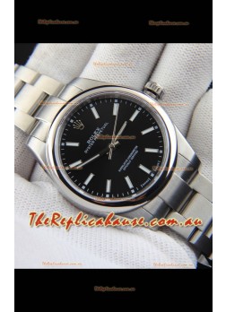 Rolex Oyster Perpetual Japanese Movement Replica Watch 39MM - Black Dial