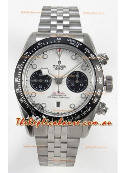 Tudor Super Clone Black Bay Chronograph Watch in White Dial