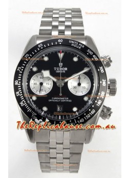 Tudor Super Clone Black Bay Chronograph Watch in Black Dial