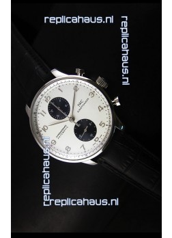 IWC Portuguese Chronograph Swiss Replica Watch in Steel Case - 1:1 Mirror Replica Edition