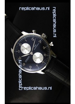 IWC Portuguese Chronograph Swiss Replica Watch in Steel Case - 1:1 Mirror Replica Edition