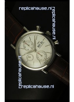 IWC Portofino Chronograph Swiss Watch in Steel Case White Dial