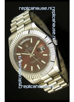 Rolex Day Date II 41MM Swiss Replica Watch - Green Dial - 1:1 Mirror Replica Watch 