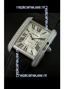 Cartier Tank Swiss Replica Watch 1:1 Mirror Replica Watch - Steel Casing