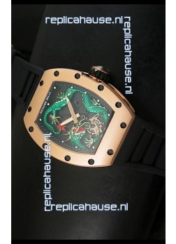 Richard Mille RM057 Tourbillon Jackie Chan Swiss Replica Watch in Pink Gold