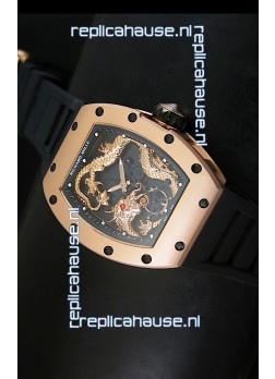 Richard Mille RM057 Tourbillon Jackie Chan Swiss Replica Watch in Pink Gold