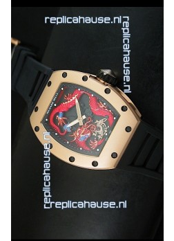 Richard Mille RM057 Tourbillon Jackie Chan Swiss Replica Watch in Pink Gold