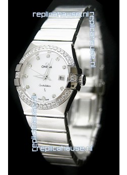 Omega Constellation Ladies Swiss Automatic Watch in White Dial - 1:1 Mirror Replica 