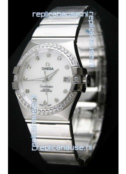 Omega Constellation Mens Swiss Automatic Watch in Steel Casing -- 1:1 Mirror Replica 