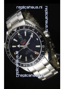Omega Planet Ocean GMT Black Swiss Replica Watch - 1:1 Ultimate Mirror Edition