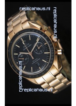 Omega Speedmaster Moon Watch Co-Axial Swiss Watch in Rose Gold - 1:1 Mirror Replica
