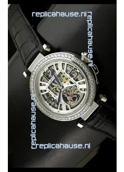 Cartier Ronde De Ladies Replica Watch in Decorated Skeleton Dial