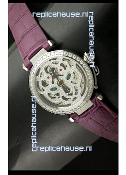 Cartier Pasha Ladies Replica Watch in Skelton Diamond Dial