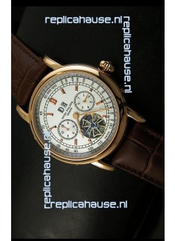 Patek Philippe Complications Tourbillon Japanese Replica Watch in Pink Gold