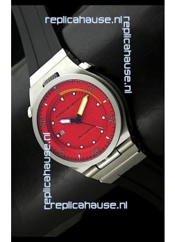 Porsche Design Diver Swiss Titanium Watch in Red Dial - Ultimate Mirror Replica