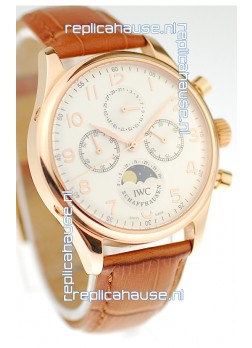 IWC Portuguese Perpetual Calander Swiss Rose Gold Watch