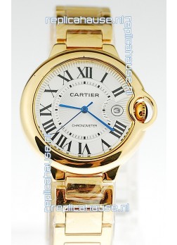 Ballon Bleu De Cartier Japanese Ladies Replica Yellow Gold Watch