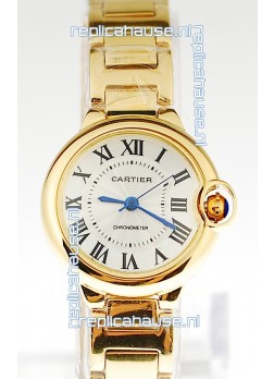 Ballon Bleu De Cartier Japanese Ladies Replica Yellow Gold Watch