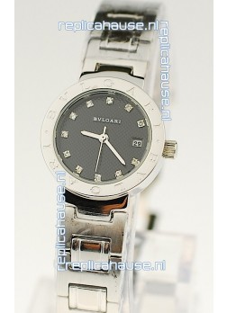 Bvlgari Quartz Japanese Steel Watch in Diamond Markers