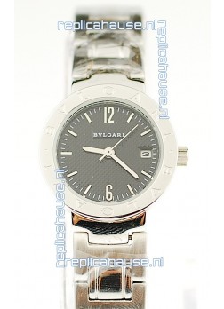 Bvlgari Quartz Japanese Steel Watch in Black Dial