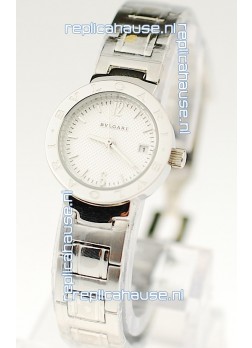 Bvlgari Quartz Japanese Steel Watch in Silver Dial