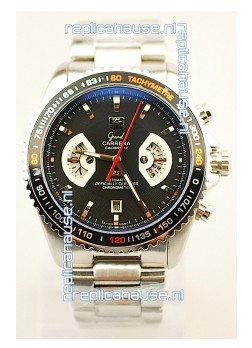 Tag Heuer Grand Carrera RS2 Japanese Replica Watch in Black Dial