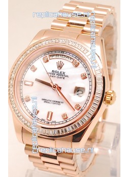 Rolex Day Date II Rose Gold Japanese Replica Watch