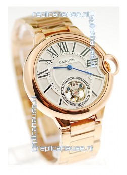 Ballon Bleu De Cartier flying Tourbillon Japanese Replica Gold Watch