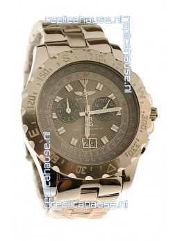 Breitling Chronograph Chronometre Japanese Watch in Grey Dial
