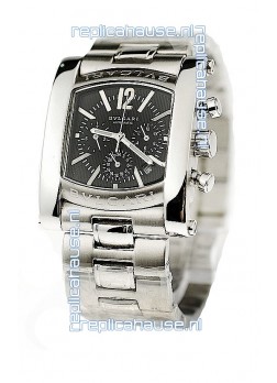 Bvlgari Assioma Chrongraph Japanese Replica Watch in Black Dial