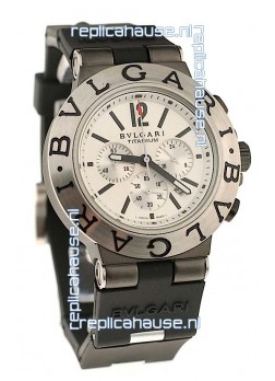 Bvlgari Scuba Swiss Body Japanese Steel Watch in White Dial