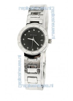 Bvlgari Quartz Japanese Watch in Black Dial