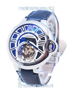 Cartier Ballon de Bleu Flying Tourbillon Swiss Silver Watch