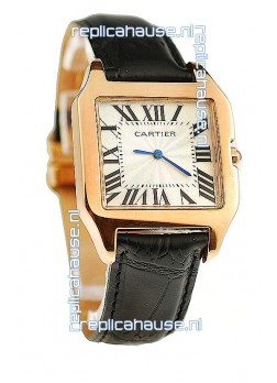 Cartier Santos 100 Ladies Japanese Replica Gold Watch