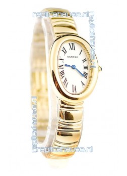 Cartier Baignoire Ladies Japanese Replica Gold Watch