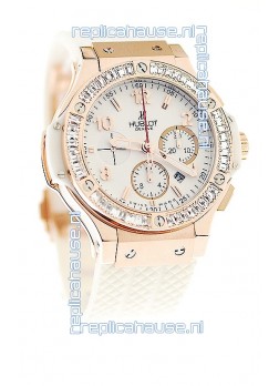 Hublot Big Bang Snow Edition Swiss Watch in Pink Gold Casing