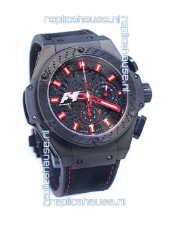 Hublot Big Bang F1 Edition King Power Swiss Replica Black Ceramic Watch