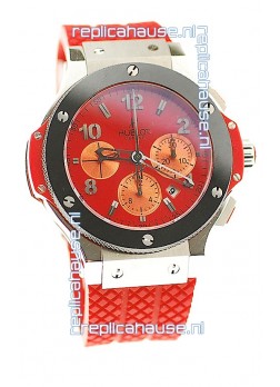 Hublot Big Bang Swiss Watch in Steel Case Ceramic Bezel