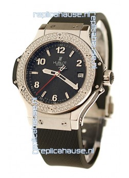Hublot Big Bang Steel Collection Diamond Swiss Quartz Watch