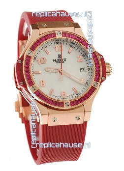 Hublot Gold Big Bang Red Tutti Fruitti Swiss Replica Quartz Watch