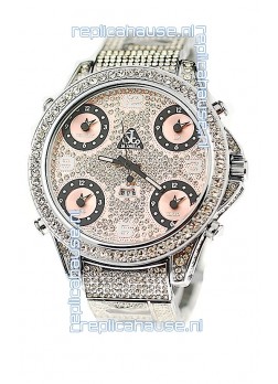 Jacob & Co Diamond Watch in Pink Subdials