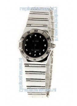 Omega Constellation Ladies Swiss Watch in Black Dial